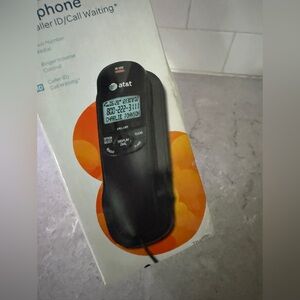 New 90s AT&T Black Corded Phone with caller ID